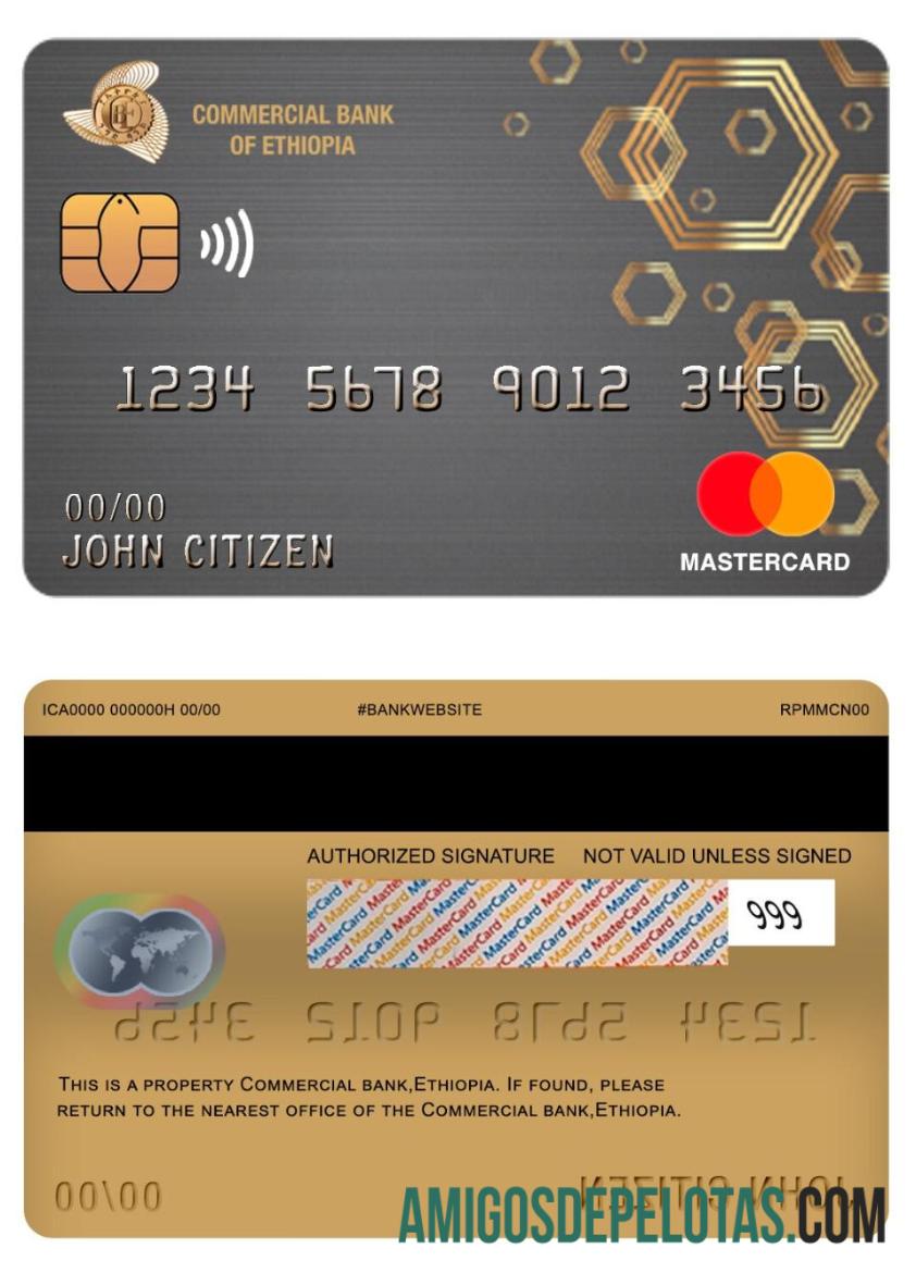 Mastercard do Banco Comercial da Etiópia baixar para verificação